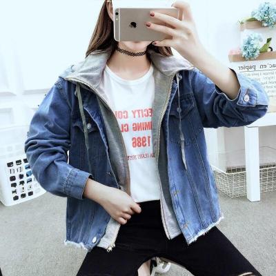 ÁO KHOÁC JEAN PHỐI NỈ LAI RÁCH - NK351